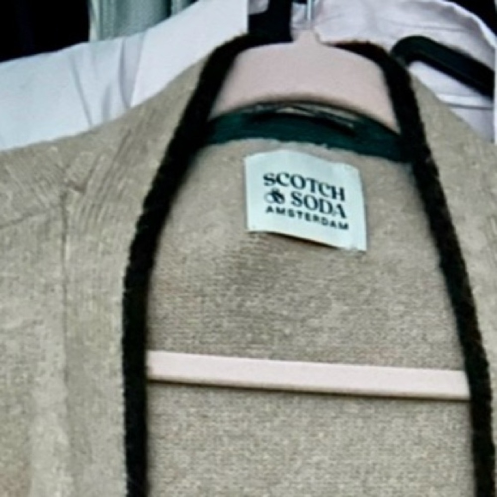 Scotch & soda unisex jersey sweater, new, tan with black strips and black logo. - Picture 4 of 12